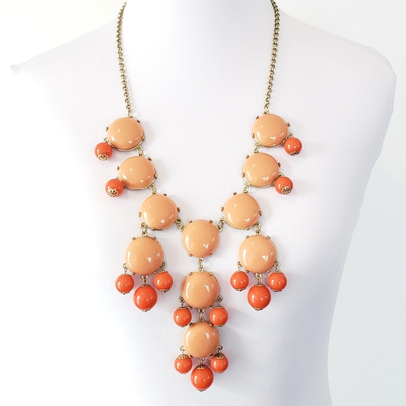 J. Crew Jewelry - J. Crew Bubble Necklace Clementine + Burnt Orange